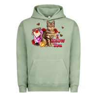 Pigment Oil Green i meow you Urban Hoodie - AdoDesignShop