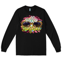 Black hello sunshine Long Sleeve Tee - BarkalooDesign