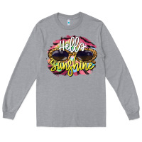 Heather Grey hello sunshine Long Sleeve Tee - BarkalooDesign