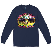 Navy hello sunshine Long Sleeve Tee - BarkalooDesign