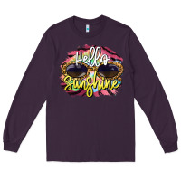 Plum hello sunshine Long Sleeve Tee - BarkalooDesign