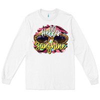 White hello sunshine Long Sleeve Tee - BarkalooDesign