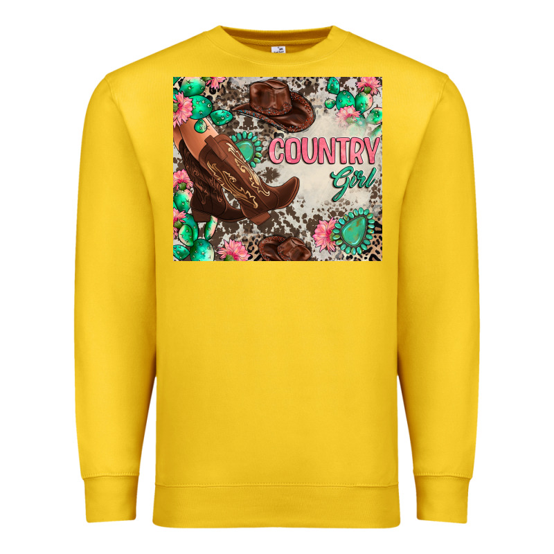Country Girl Premium Sweatshirt by Zillion Design Studio | Teevron
