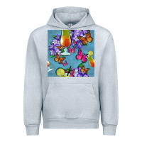 Heather Grey butterfly cocktail Urban Hoodie - BundleAndBundleShop
