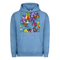 Pigment Pebble Blue butterfly cocktail Urban Hoodie - BundleAndBundleShop