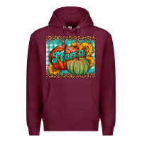 Burgundy pumpkin mama mouse pad Premium Hoodie - BundleAndBundleShop