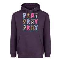 Plum pray on it pray over it pray throught it Heavyweight Hoodie - texasbilliewilder
