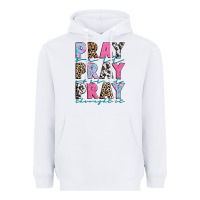 White pray on it pray over it pray throught it Heavyweight Hoodie - texasbilliewilder