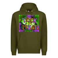 Army Green trick or treat mouse pad Premium Hoodie - BundleAndBundleShop