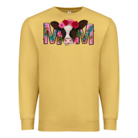 Antique Gold mom with cow mothers day Premium Sweatshirt - texasbilliewilder