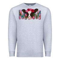 Heather Grey mom with cow mothers day Premium Sweatshirt - texasbilliewilder