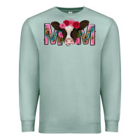 Seafoam mom with cow mothers day Premium Sweatshirt - texasbilliewilder