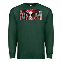 Sports Green mom with cow mothers day Premium Sweatshirt - texasbilliewilder