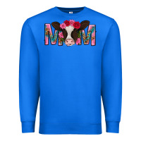 True Royal mom with cow mothers day Premium Sweatshirt - texasbilliewilder