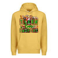 Antique Gold teach love inspire with Christmas and teacher elements Premium Hoodie - AdoDesignShop