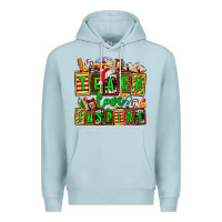 Blue Mist teach love inspire with Christmas and teacher elements Premium Hoodie - AdoDesignShop