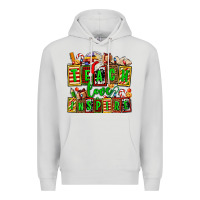 Dove Grey teach love inspire with Christmas and teacher elements Premium Hoodie - AdoDesignShop