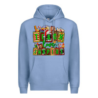 Colony Blue teach love inspire with Christmas and teacher elements Premium Hoodie - AdoDesignShop