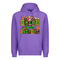Purple teach love inspire with Christmas and teacher elements Premium Hoodie - AdoDesignShop