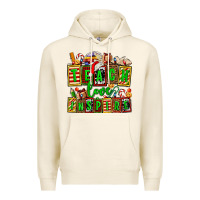 Tofu teach love inspire with Christmas and teacher elements Premium Hoodie - AdoDesignShop