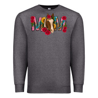 Charcoal Heather mom with horse mothers day Premium Sweatshirt - texasbilliewilder
