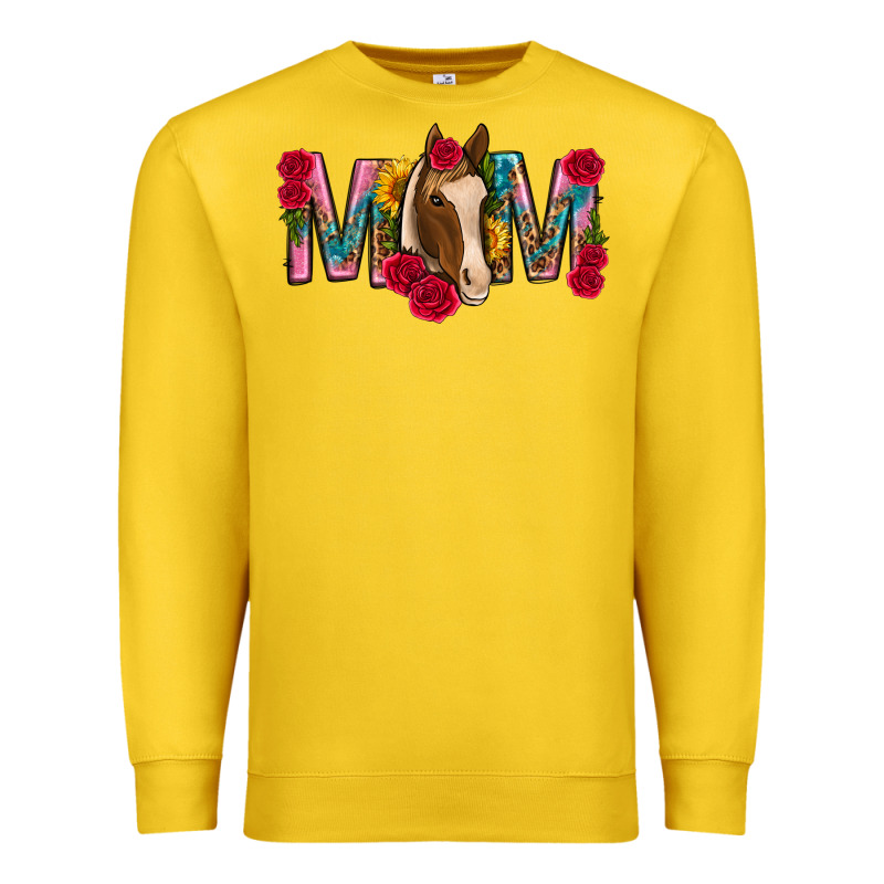 Mom With Horse Mothers Day Premium Sweatshirt by texasbilliewilder | Teevron