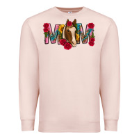 Pale Pink mom with horse mothers day Premium Sweatshirt - texasbilliewilder