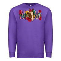 Purple mom with horse mothers day Premium Sweatshirt - texasbilliewilder