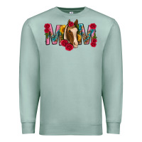 Seafoam mom with horse mothers day Premium Sweatshirt - texasbilliewilder