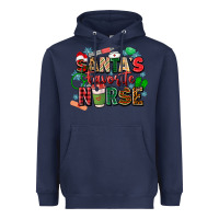 Navy santa's favorite nurse Heavyweight Hoodie - Zillion Design Studio