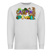 Dove Grey camping crew Premium Sweatshirt - Zillion Design Studio