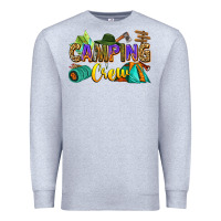 Heather Grey camping crew Premium Sweatshirt - Zillion Design Studio