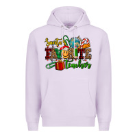 Lilac santa's favorite teacher Premium Hoodie - AdoDesignShop