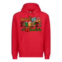 Red santa's favorite teacher Premium Hoodie - AdoDesignShop