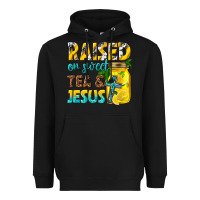 Black raised on sweet tea and jesus Heavyweight Hoodie - texasbilliewilder