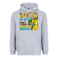 Raised On Sweet Tea And Jesus Heavyweight Hoodie | Teevron