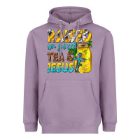 Lavender raised on sweet tea and jesus Heavyweight Hoodie - texasbilliewilder