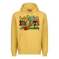 Antique Gold santa's favorite teacher Premium Hoodie - AdoDesignShop