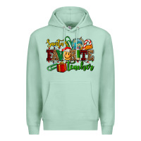 Seafoam santa's favorite teacher Premium Hoodie - AdoDesignShop