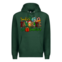 Sports Green santa's favorite teacher Premium Hoodie - AdoDesignShop