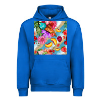 Cobalt flowers ice cream fruit Urban Hoodie - BundleAndBundleShop