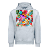 Heather Grey flowers ice cream fruit Urban Hoodie - BundleAndBundleShop