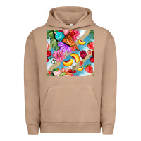 Pigment Burro flowers ice cream fruit Urban Hoodie - BundleAndBundleShop