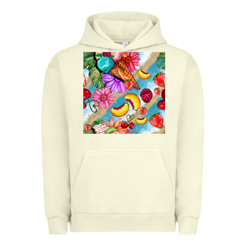 Flowers Ice Cream Fruit Urban Hoodie by BundleAndBundleShop | Teevron