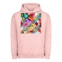 Pigment Salmon flowers ice cream fruit Urban Hoodie - BundleAndBundleShop