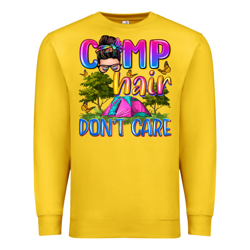 Camp Hair Don't Care Premium Sweatshirt by Zillion Design Studio | Teevron