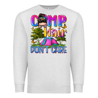 Oatmeal Heather camp hair don't care Premium Sweatshirt - Zillion Design Studio