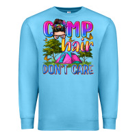 Ocean Blue camp hair don't care Premium Sweatshirt - Zillion Design Studio