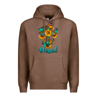 Chestnut cross with butterfly blessed Premium Hoodie - BundleAndBundleShop