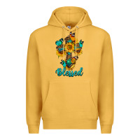 Mustard cross with butterfly blessed Premium Hoodie - BundleAndBundleShop